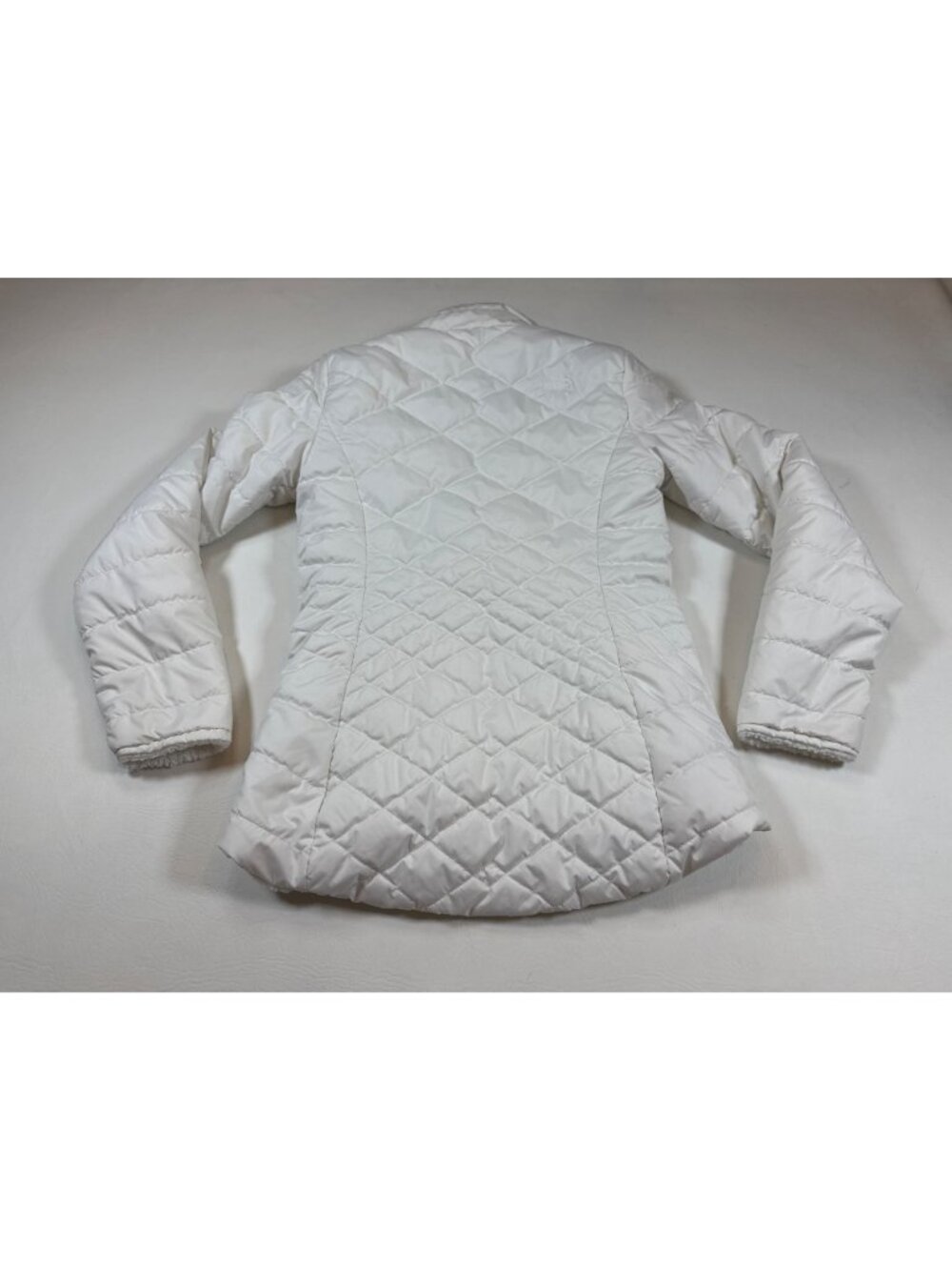 The North Face Womens XS White Quilted Mossbud Coat With Fleece Lining (MM500) - Picture 8 of 8
